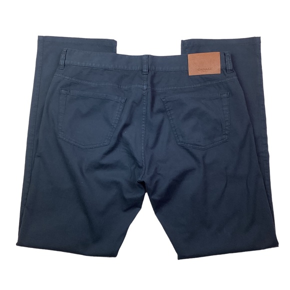 Canali Italian Regular Fit 5-Pocket Straight Leg Pants - Picture 4 of 10